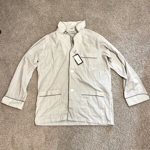 Men’s Vintage Christian Dior Maroon and White Striped Pajama Set